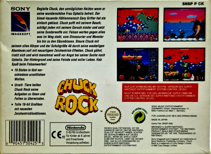 Chuck Rock — box-2D-back (DE)