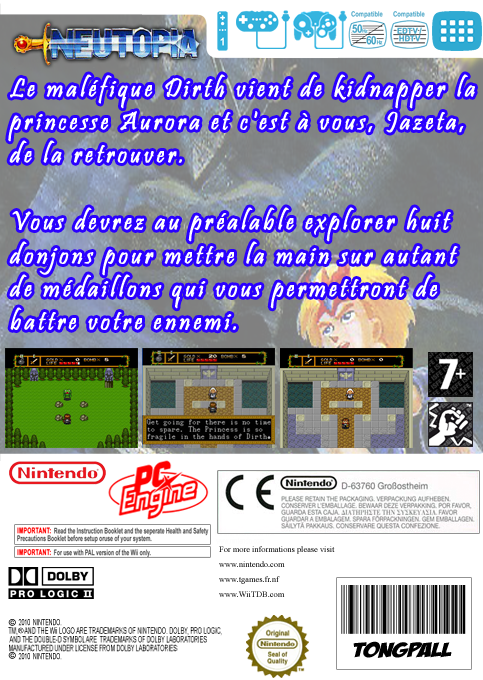 Neutopia — box-2D-back (FR)