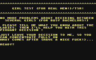 Girl Test : Mädchen-Test — ss (EU)