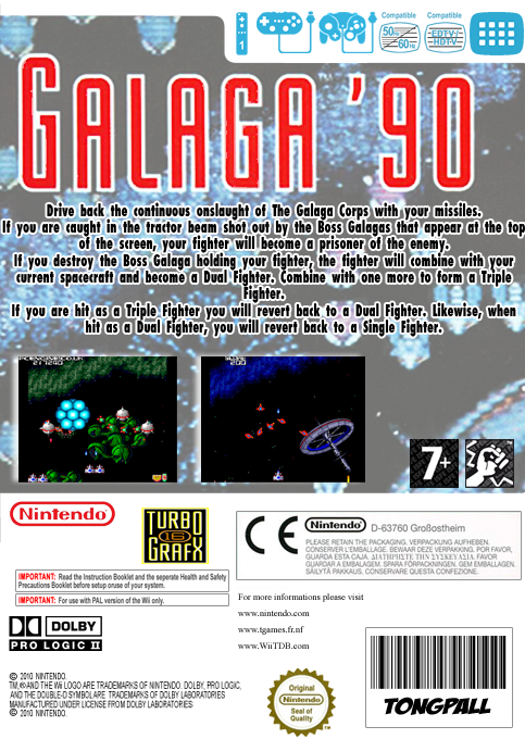 Galaga '90 — box-2D-back (EU)