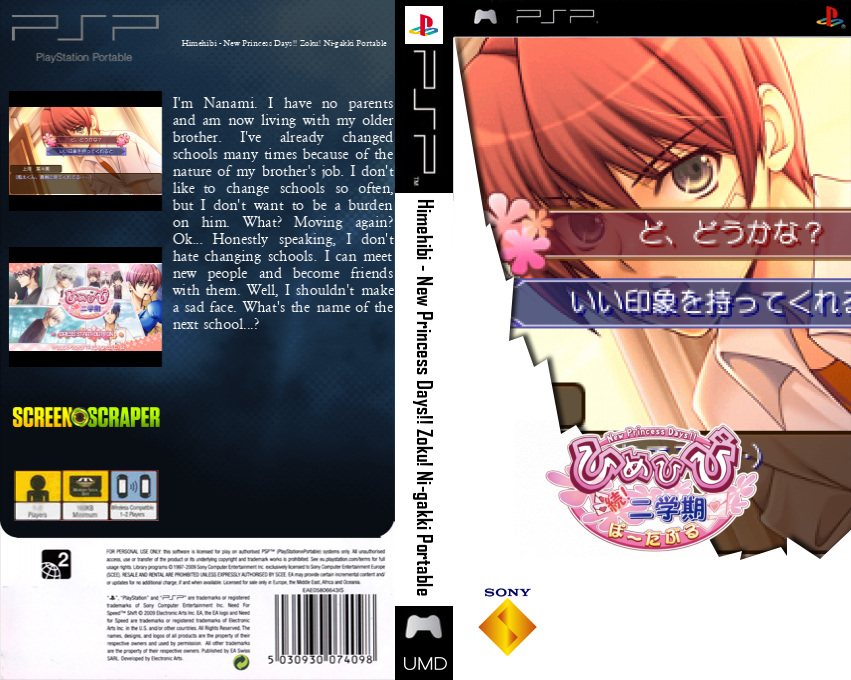 Himehibi - New Princess Days!! Zoku! Nigakki Portable — box-texture (SS)