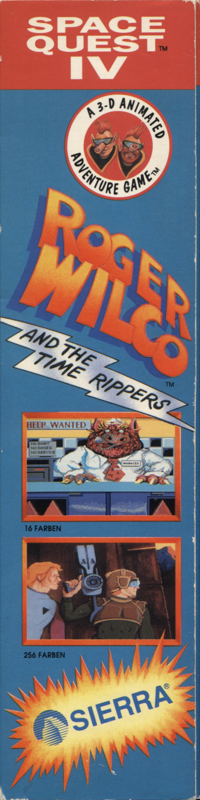 Space Quest 4 - Roger Wilco And The Time Rippers — box-2D-side (FR)