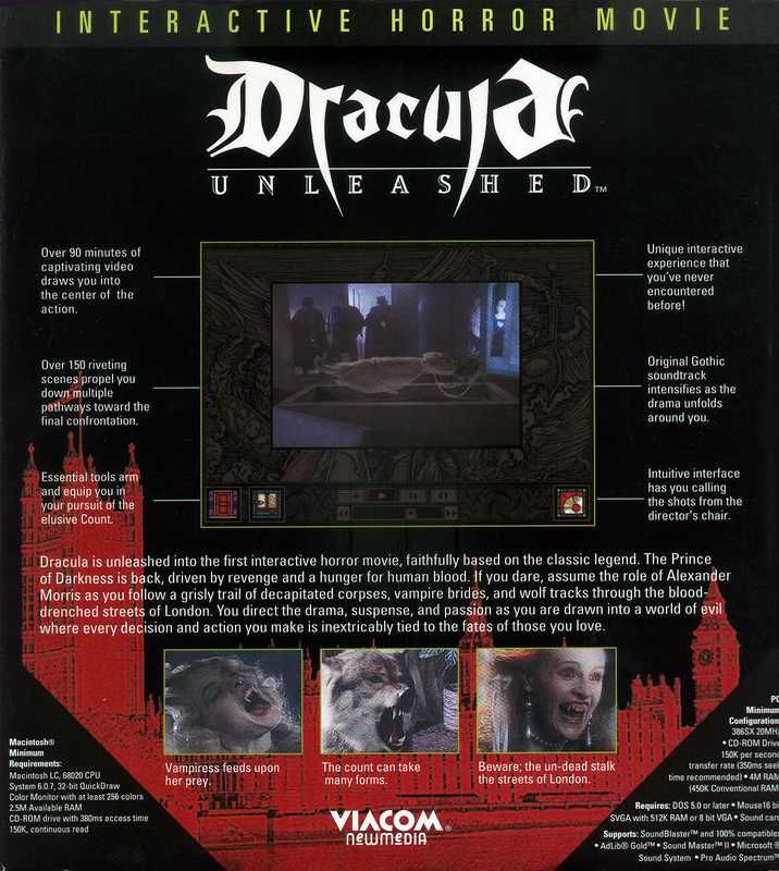 Dracula Unleashed — box-2D-back (US)