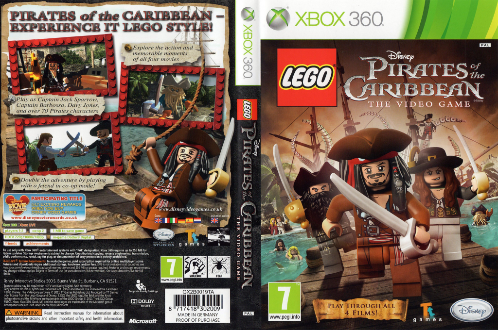 Lego Pirates Des Caraïbes - Le Jeu Vidéo — box-texture (US)