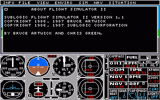 Flight Simulator II — sstitle (WOR)