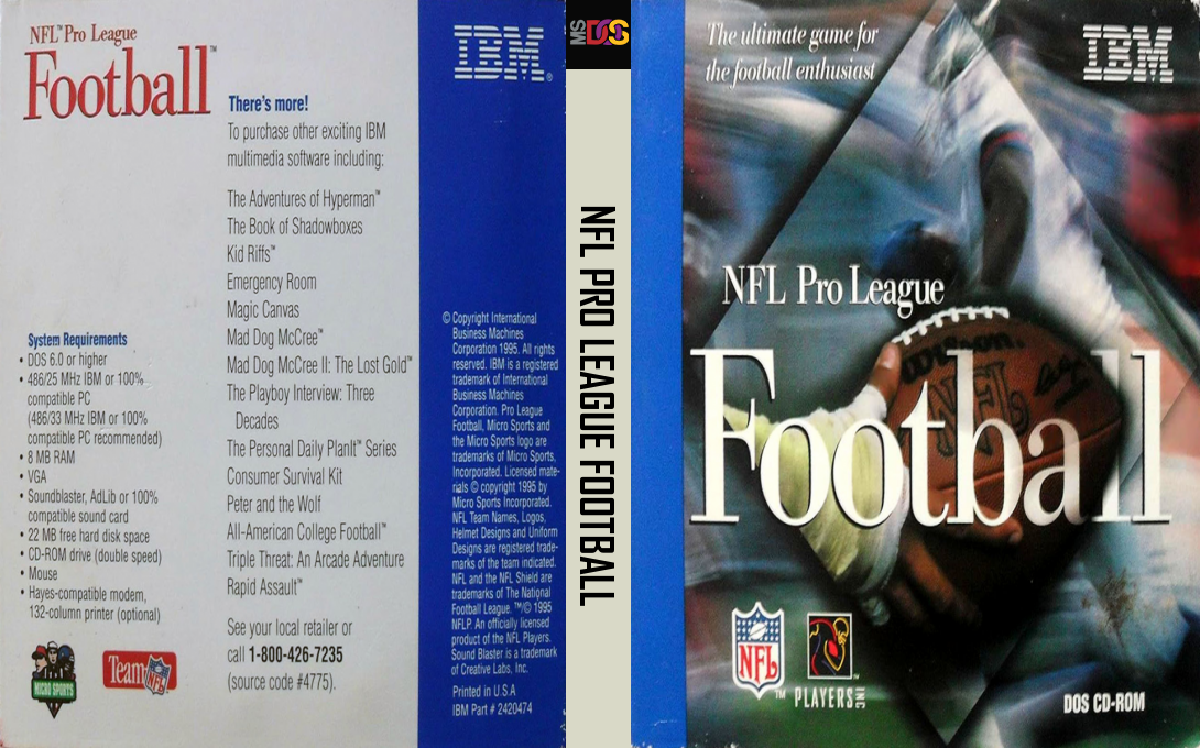 NFL Pro League Football '95 — box-texture (US)