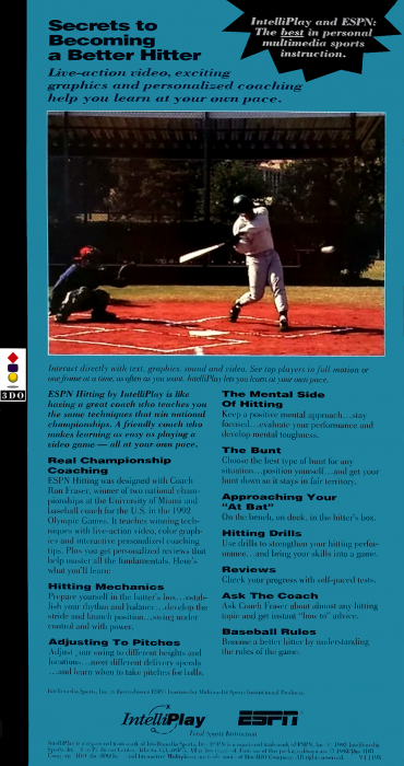 ESPN Baseball : Interactive Hitting — box-2D-back (US)