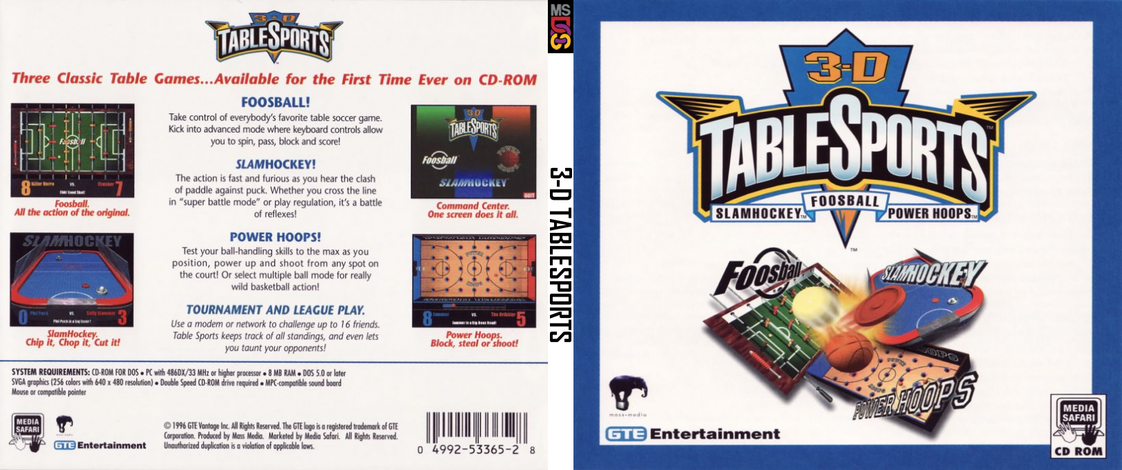 3-D TableSports — box-texture (CUS)