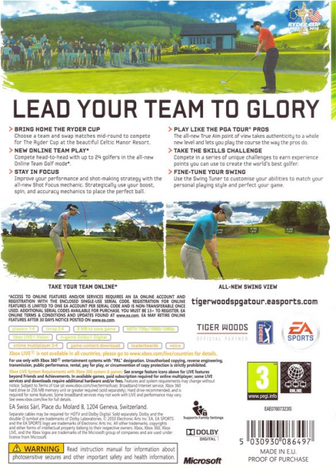 Tiger Woods PGA Tour 11 — box-2D-back (FR)
