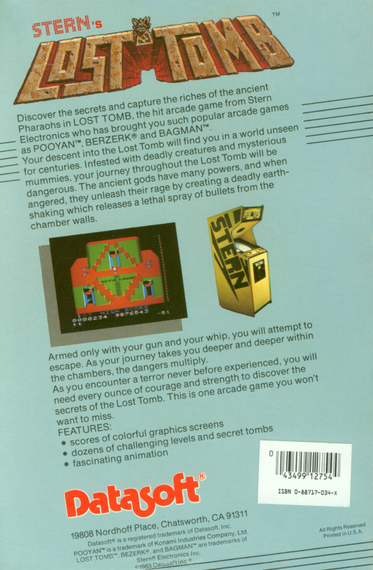 Lost Tomb — box-2D-back (US)