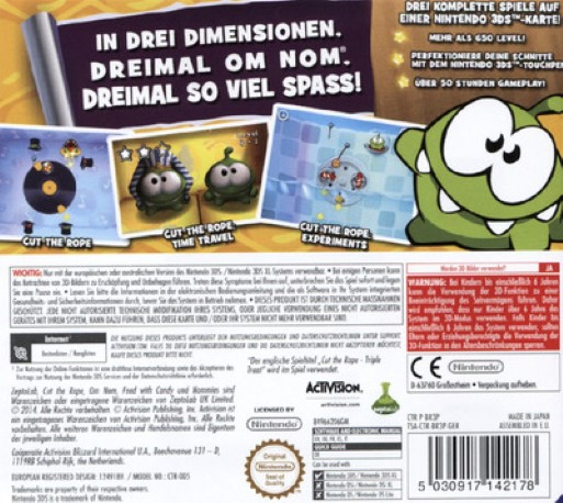 Cut the Rope - Triple Treat — box-2D-back (DE)