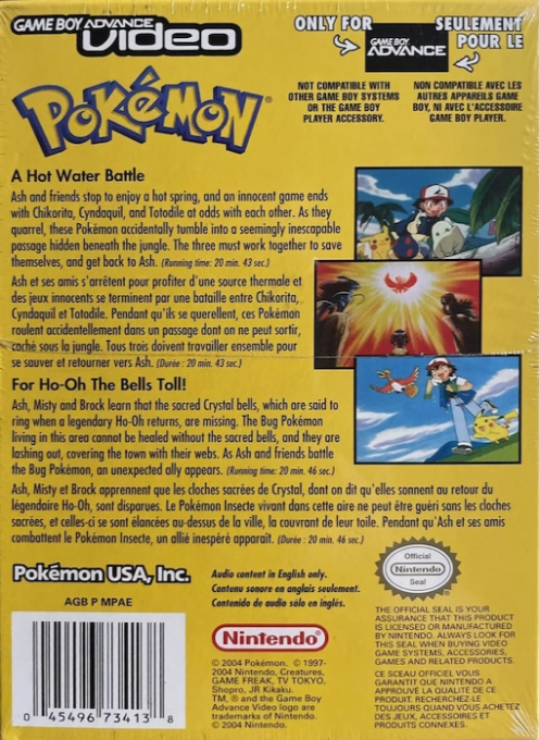 Game Boy Advance Video - Pokemon - Volume 2 — box-2D-back (CUS)