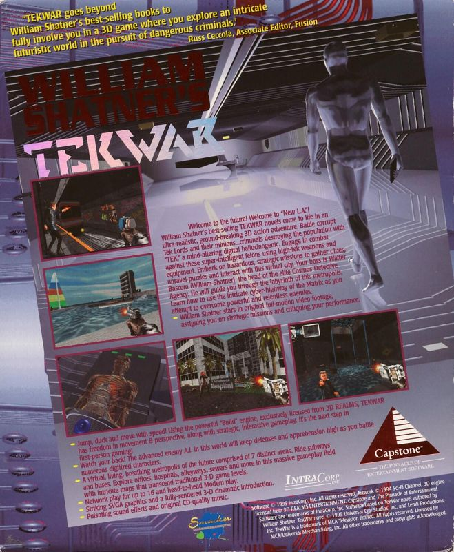 William Shatner's Tekwar — box-2D-back (US)