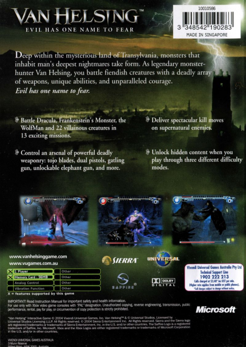 Van Helsing — box-2D-back (AU)
