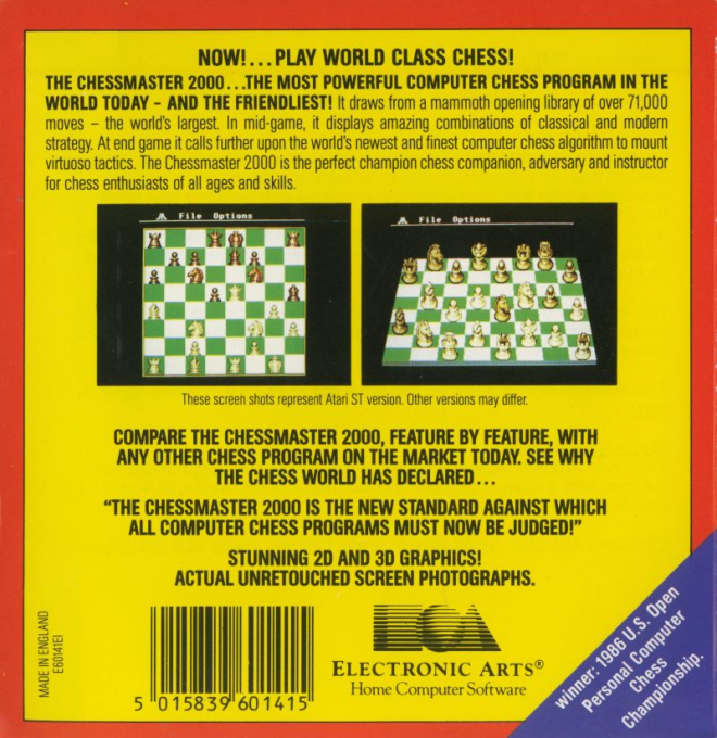 Chessmaster 2000, The — box-2D-back (EU)