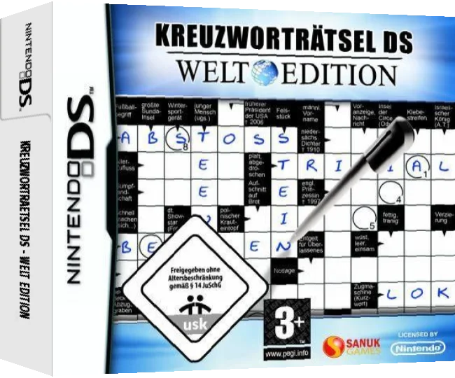 Kreuzwortraetsel DS - Welt Edition — box-3D (EU)
