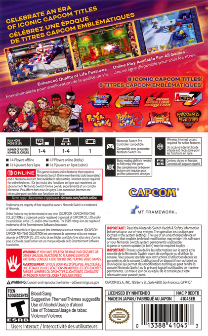 Capcom Fighting Collection 2 — box-2D-back (US)