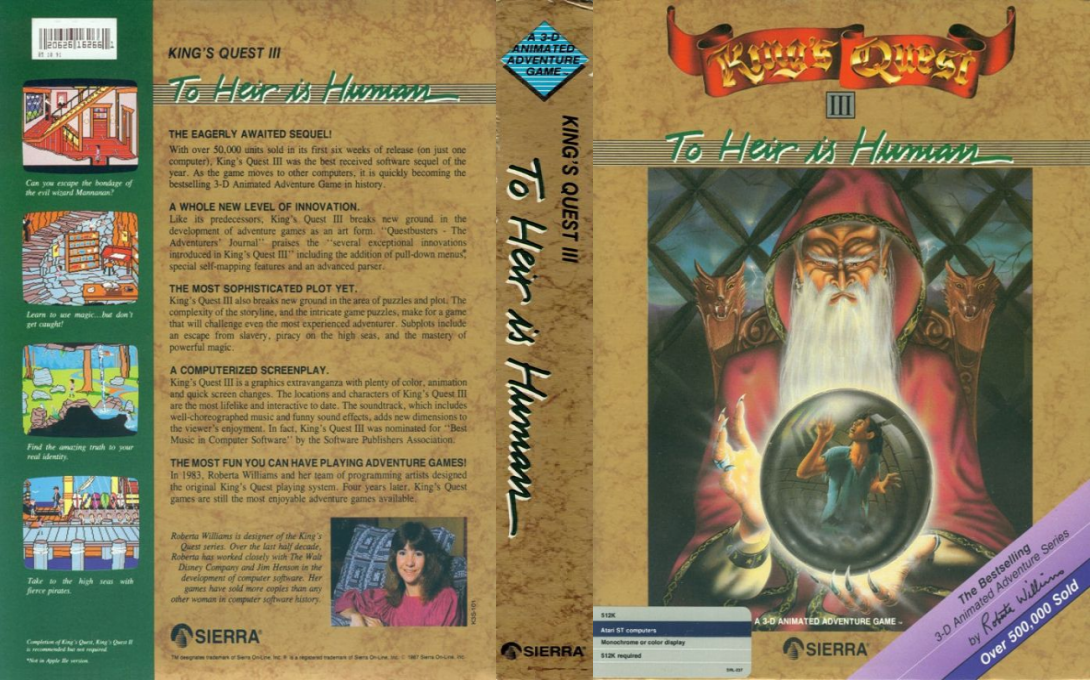 King's Quest III - To Heir is Human — box-texture (US)