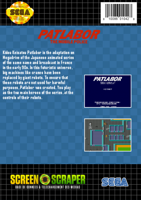 Kidou Keisatsu Patlabor - 98-shiki Kidou Seyo! — box-2D-back (SS)