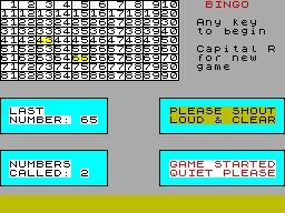 Bingo — ss (WOR)
