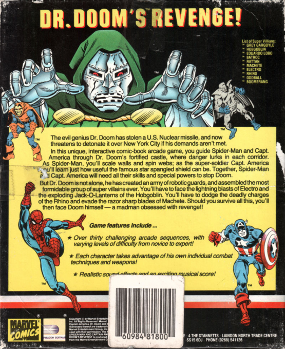 Amazing Spider-Man And Captain America In Dr. Doom's Revenge!, The — box-2D-back (EU)