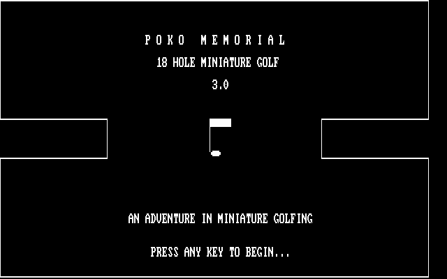 Poko Memorial: 18 Hole Miniature Golf box art