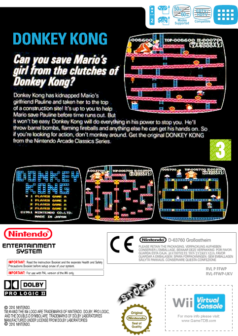 Donkey Kong Original Edition — box-2D-back (EU)