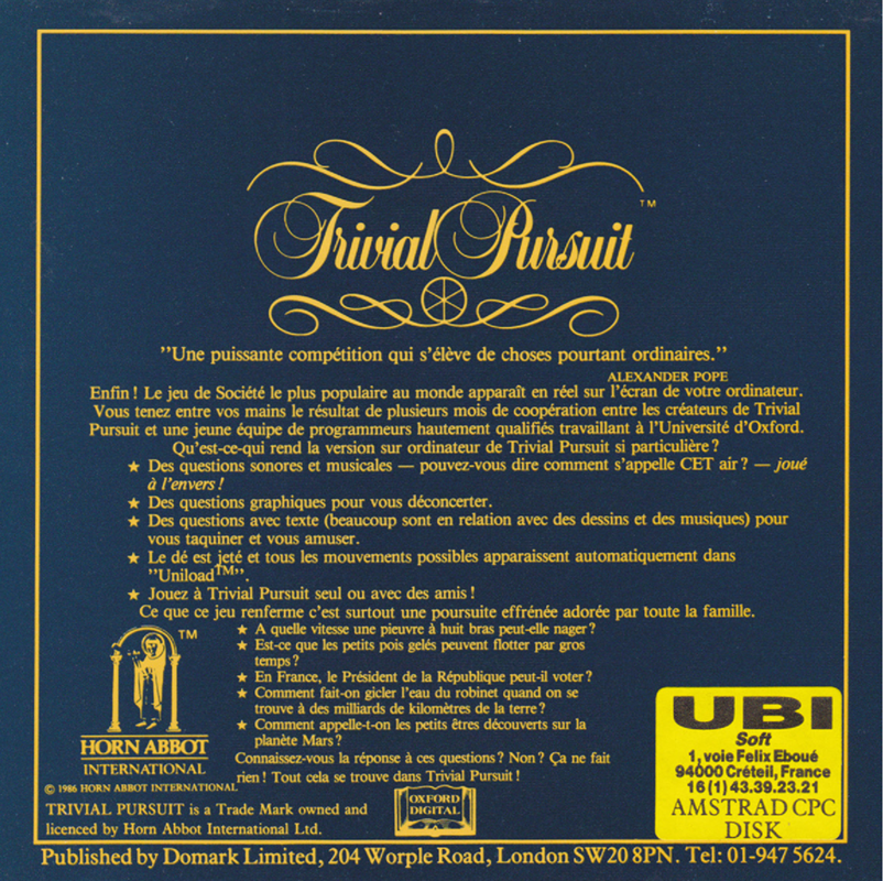 Trivial Pursuit - Genus Edition — box-2D-back (FR)