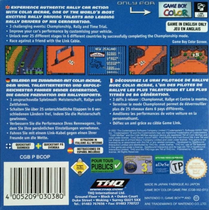 Colin Mcrae Rally — box-2D-back (EU)