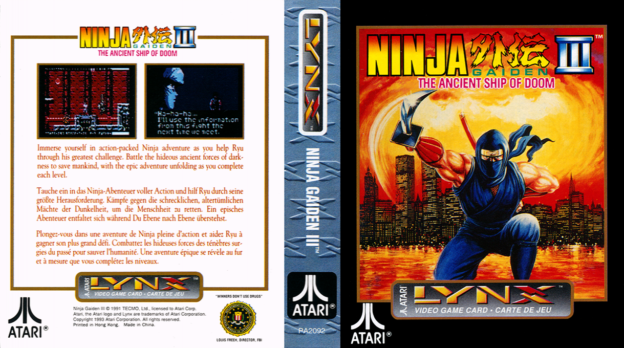 Ninja Gaiden 3 - The Ancient Ship Of Doom — box-texture (WOR)