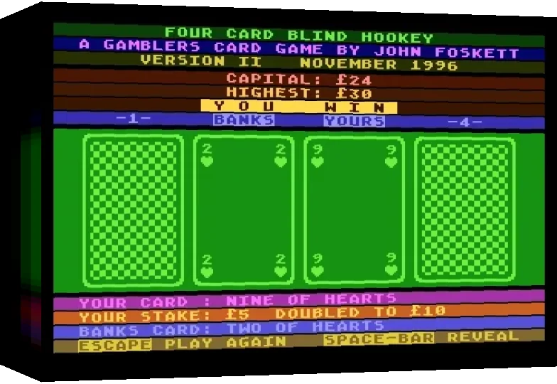 Four Card Blind Hookey 7 — box-3D (WOR)