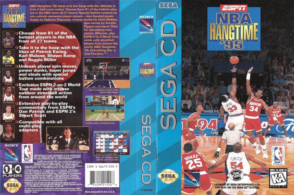 ESPN NBA Hangtime '95 — box-texture (US)