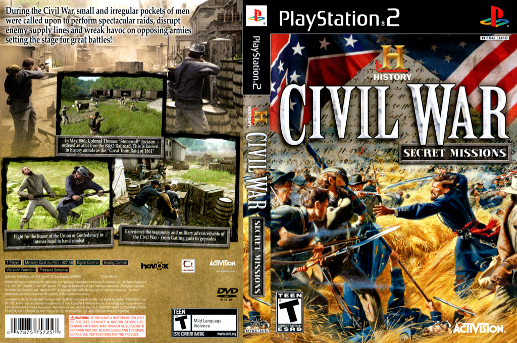 History Channel - Civil War - Secret Missions, The — box-texture (US)