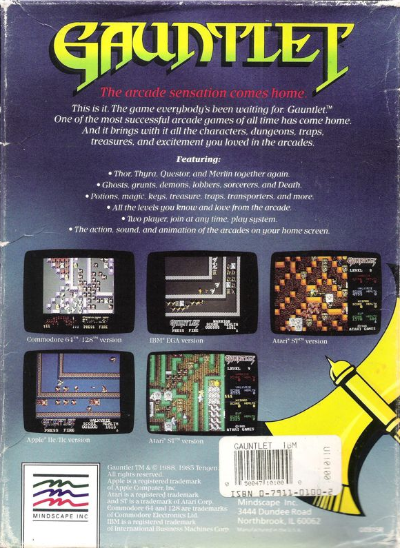 Gauntlet — box-2D-back (US)