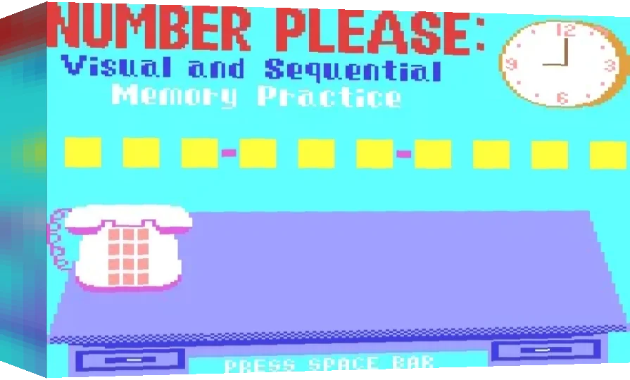 Number Please : Visual and Sequential Memory Practice — box-3D (WOR)
