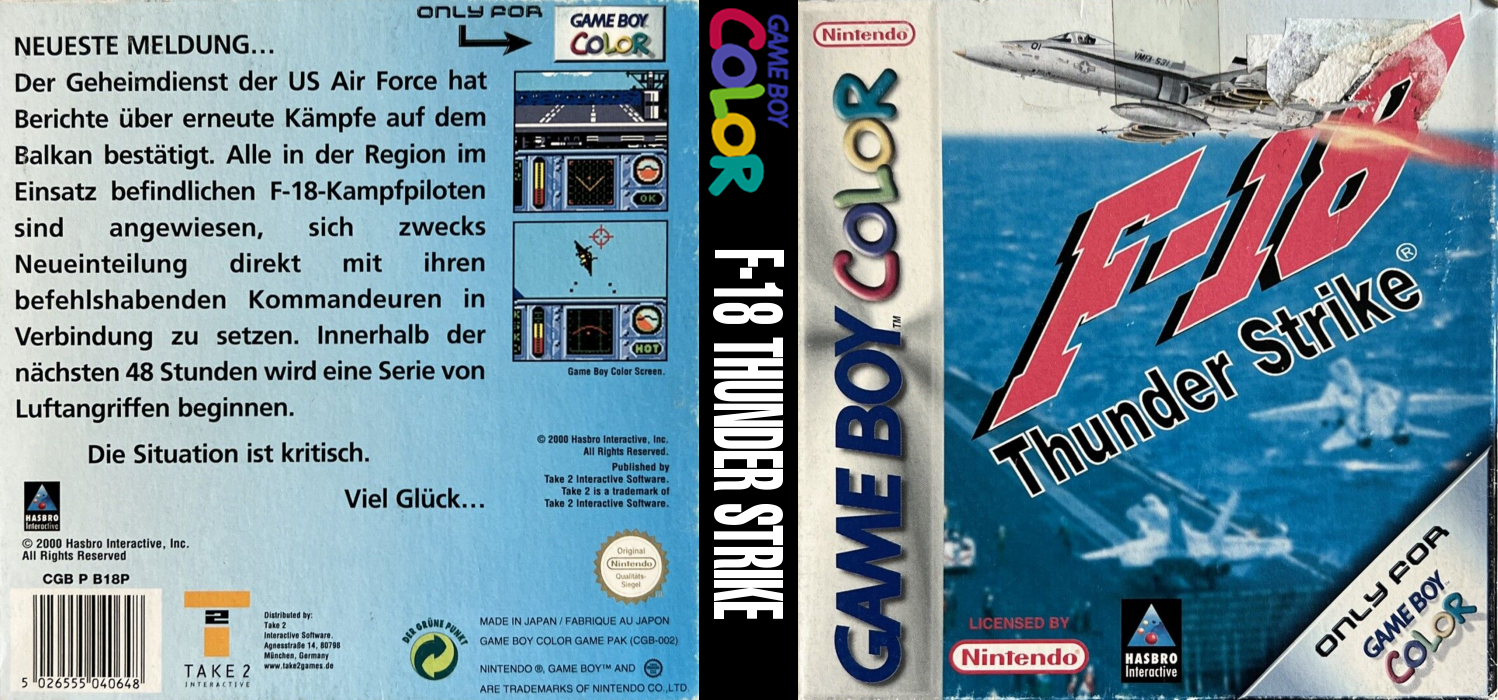 F-18 Thunder Strike — box-texture (DE)