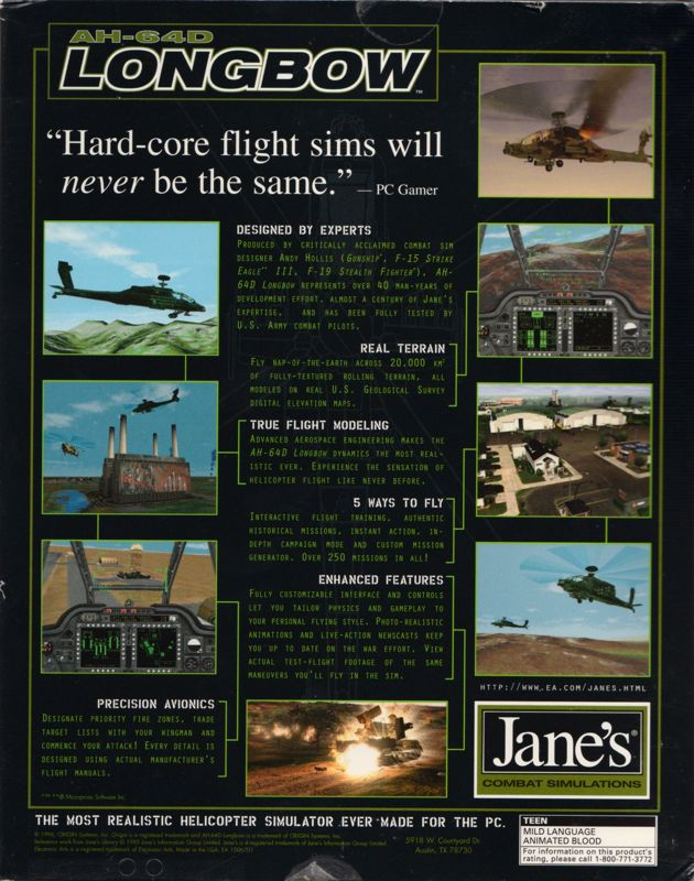Jane's Combat Simulations Ah-64d Longbow — box-2D-back (US)