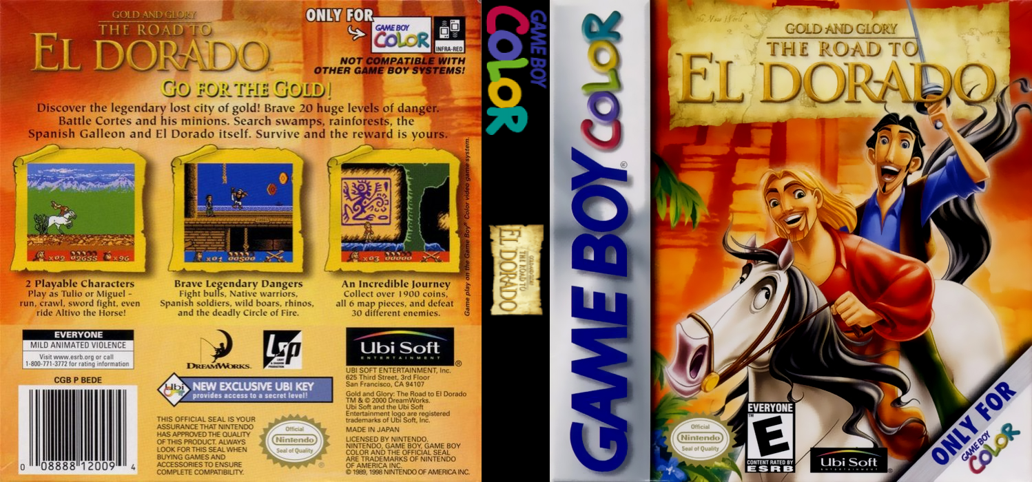 Gold and Glory - The Road to El Dorado — box-texture (US)