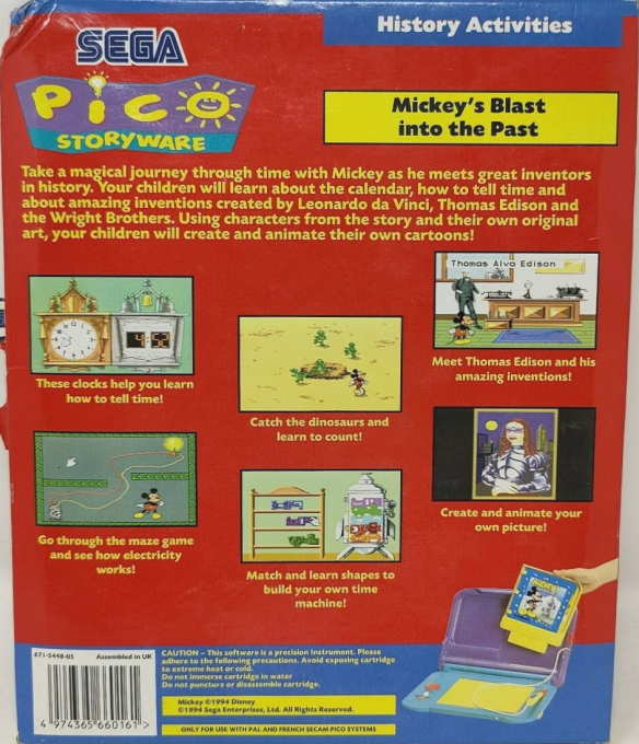 Mickey's Blast into the Past — box-2D-back (EU)