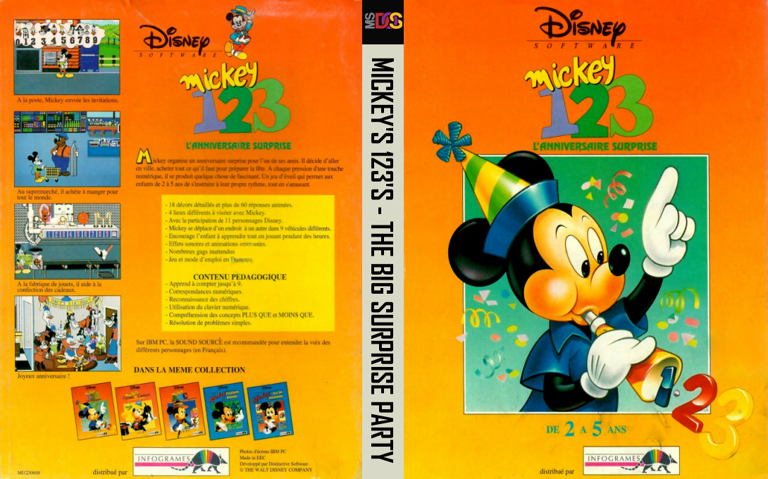 Mickey's 123's - The Big Surprise Party — box-texture (FR)