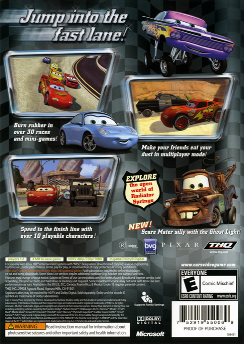 Cars — box-2D-back (US)