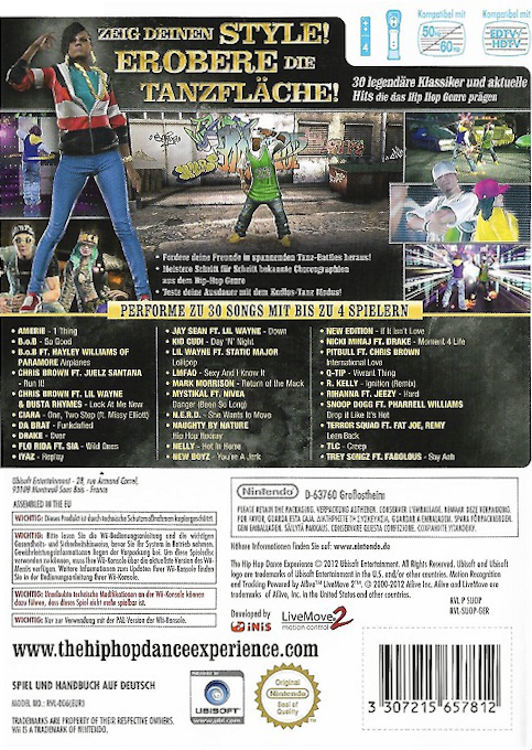 Hip Hop Dance Experience, The — box-2D-back (DE)