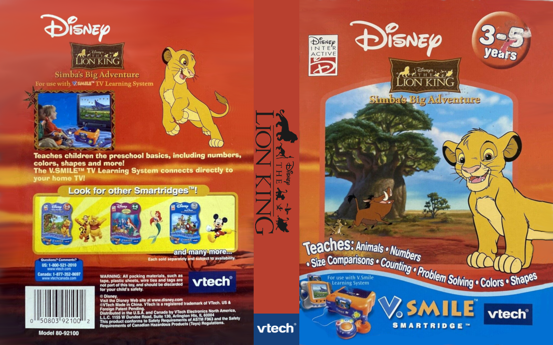 Lion King - Simba's Big Adventure, The — box-texture (US)