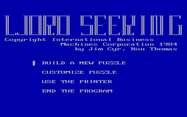 Word Seeking box art
