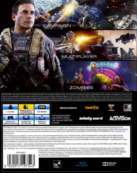 Call of Duty - Infinite Warfare — box-2D-back (AU)