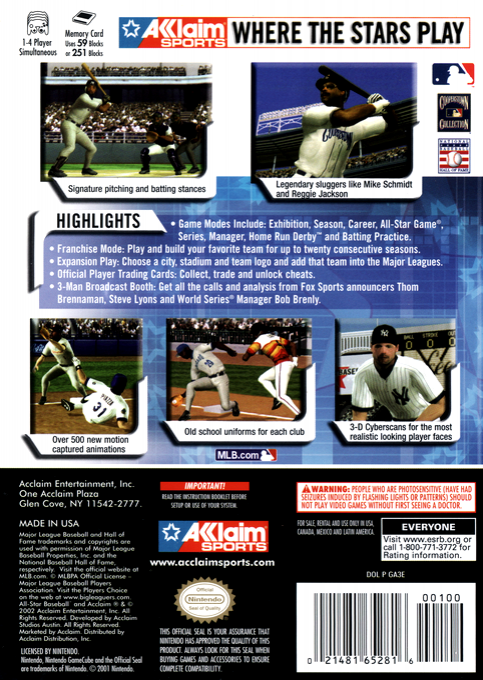 All-Star Baseball 2003 featuring Derek Jeter — box-2D-back (US)