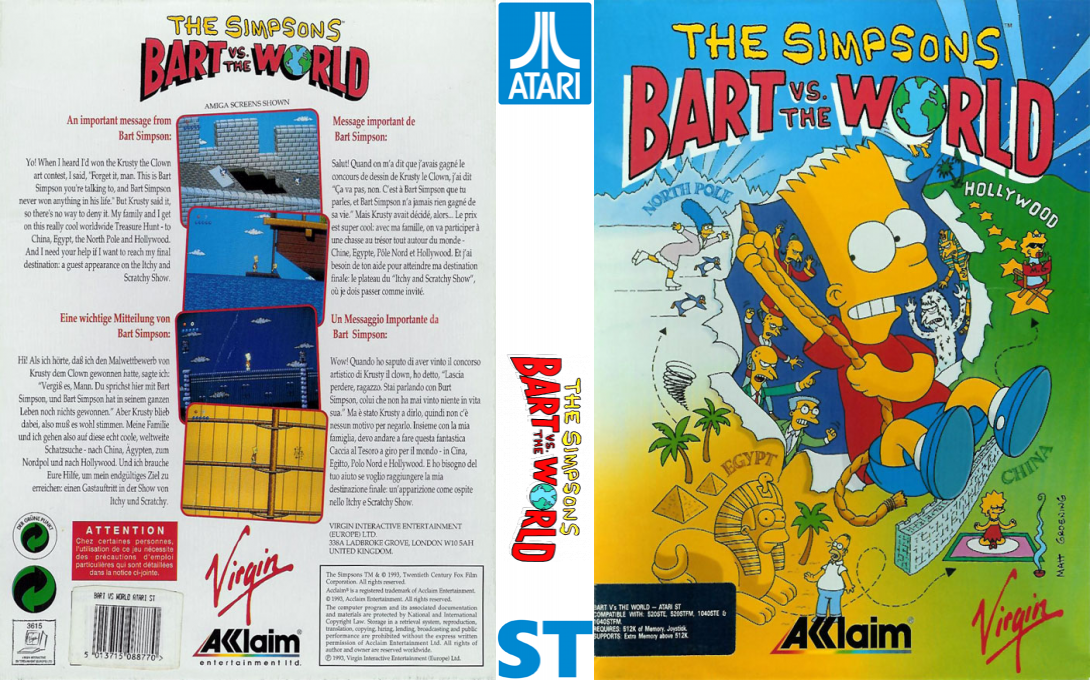 Simpsons, The - Bart Vs. The World — box-texture (EU)