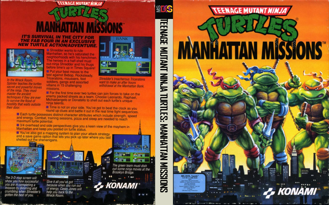 Teenage Mutant Ninja Turtles - Manhattan Missions — box-texture (US)