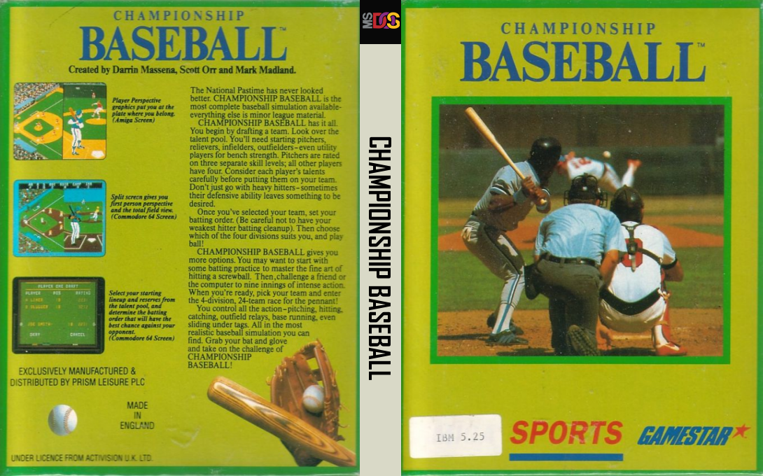 Championship Baseball — box-texture (EU)