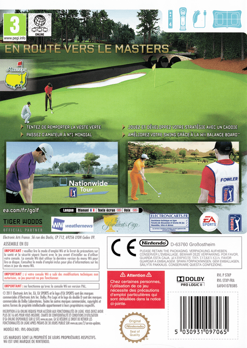 Tiger Woods PGA Tour 12 — box-2D-back (FR)
